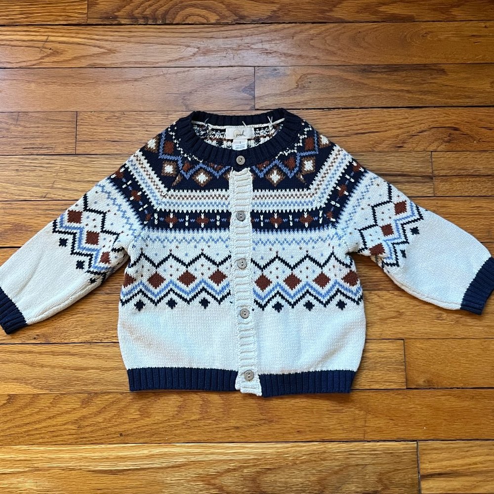 Boy's EUC Peek Kids Cardigan, 12-18M